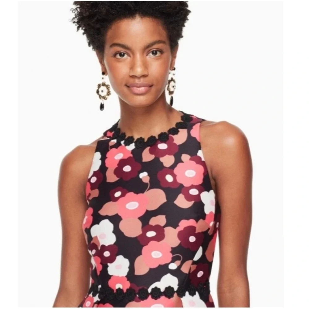 Kate Spade Blooming Mikado Floral Dress‎ Size 4